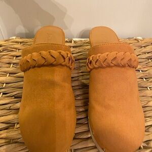 J. Crew Factory Tan Braided Mules